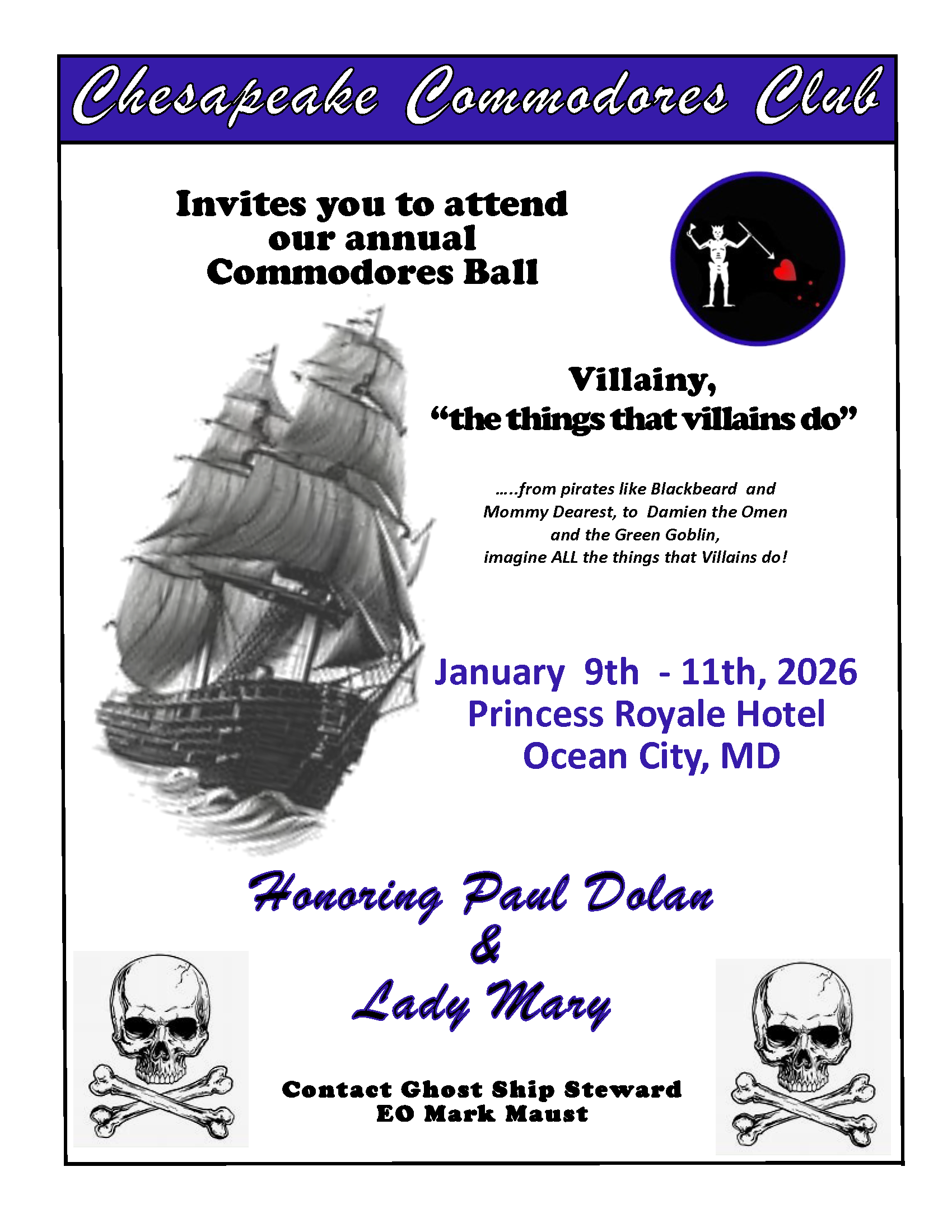 2026 Commodores Ball Flyer